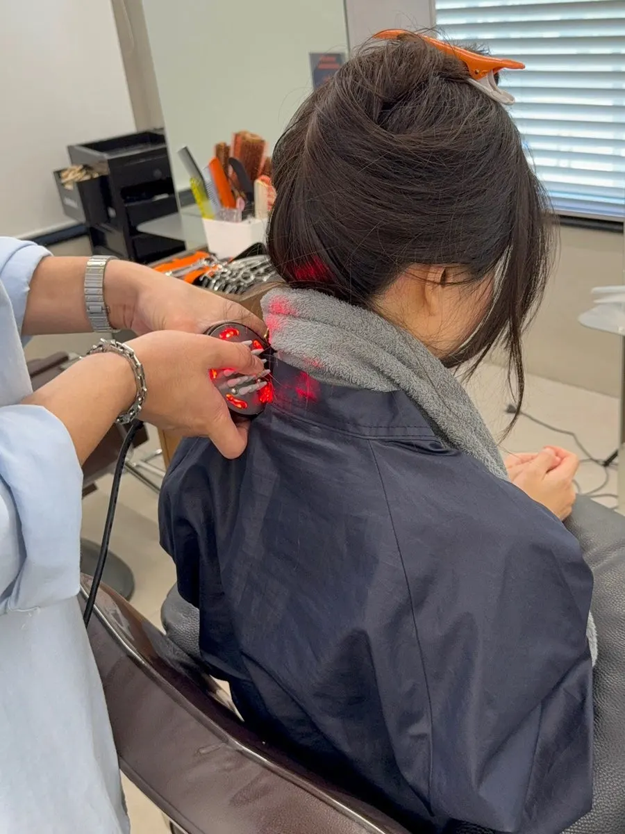 Steam softening buildup on the scalp