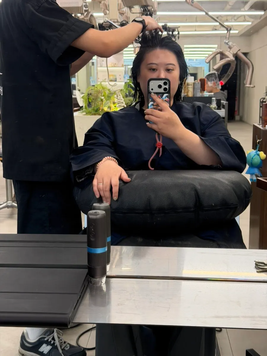 두피 마무리 케어 모습