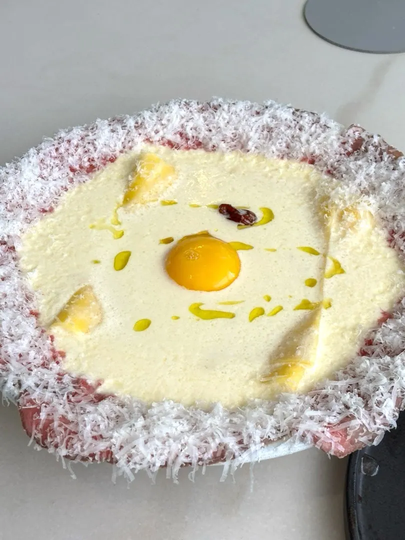 한우 화이트 행거치프 생면 파스타