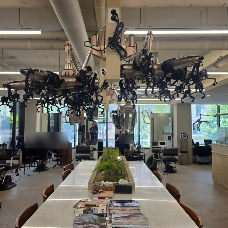 Hair salon space with a subtle pleasant fragrance