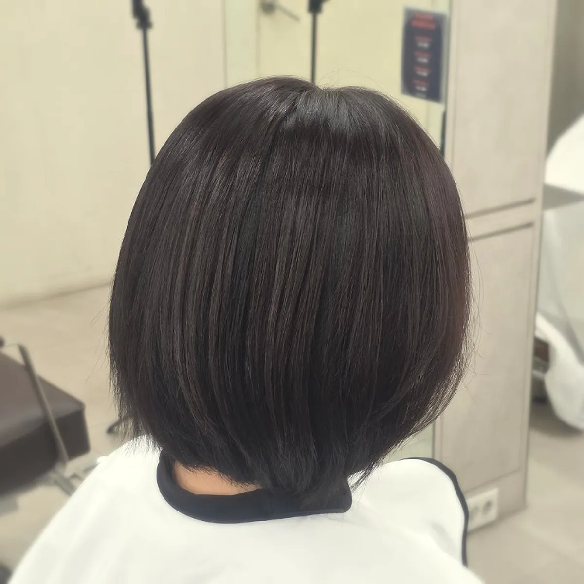 Hair after a chocolate brown tone-down color