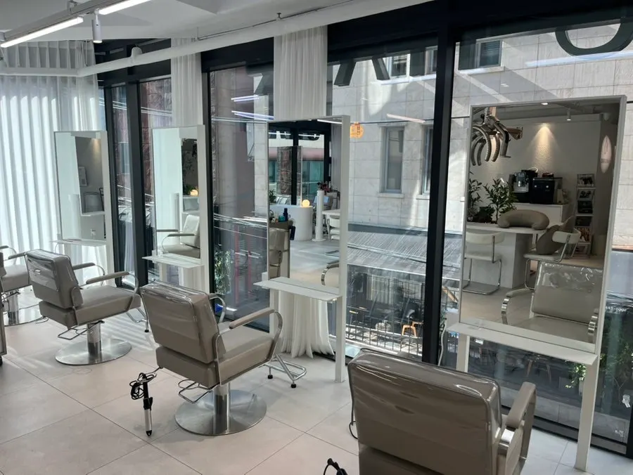 Hair salon interior with a clean atmosphere