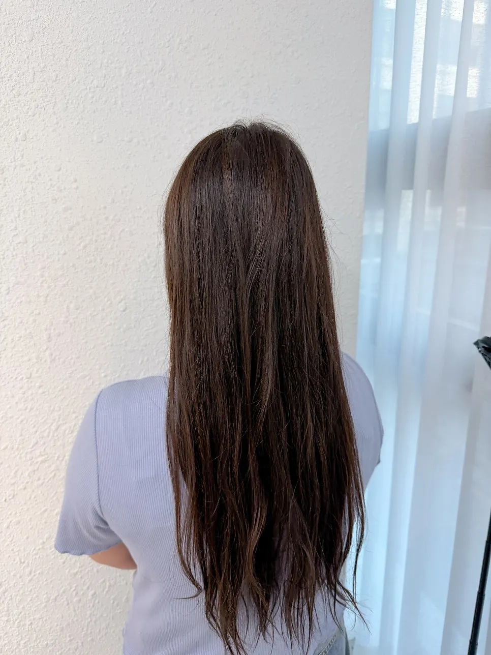 Before hair for before/after comparison