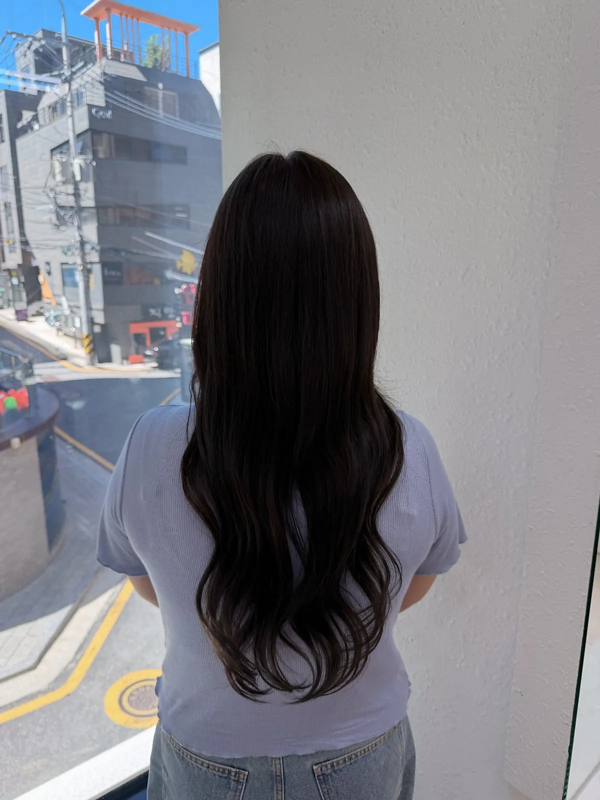 After brown hair color from the wedding dye