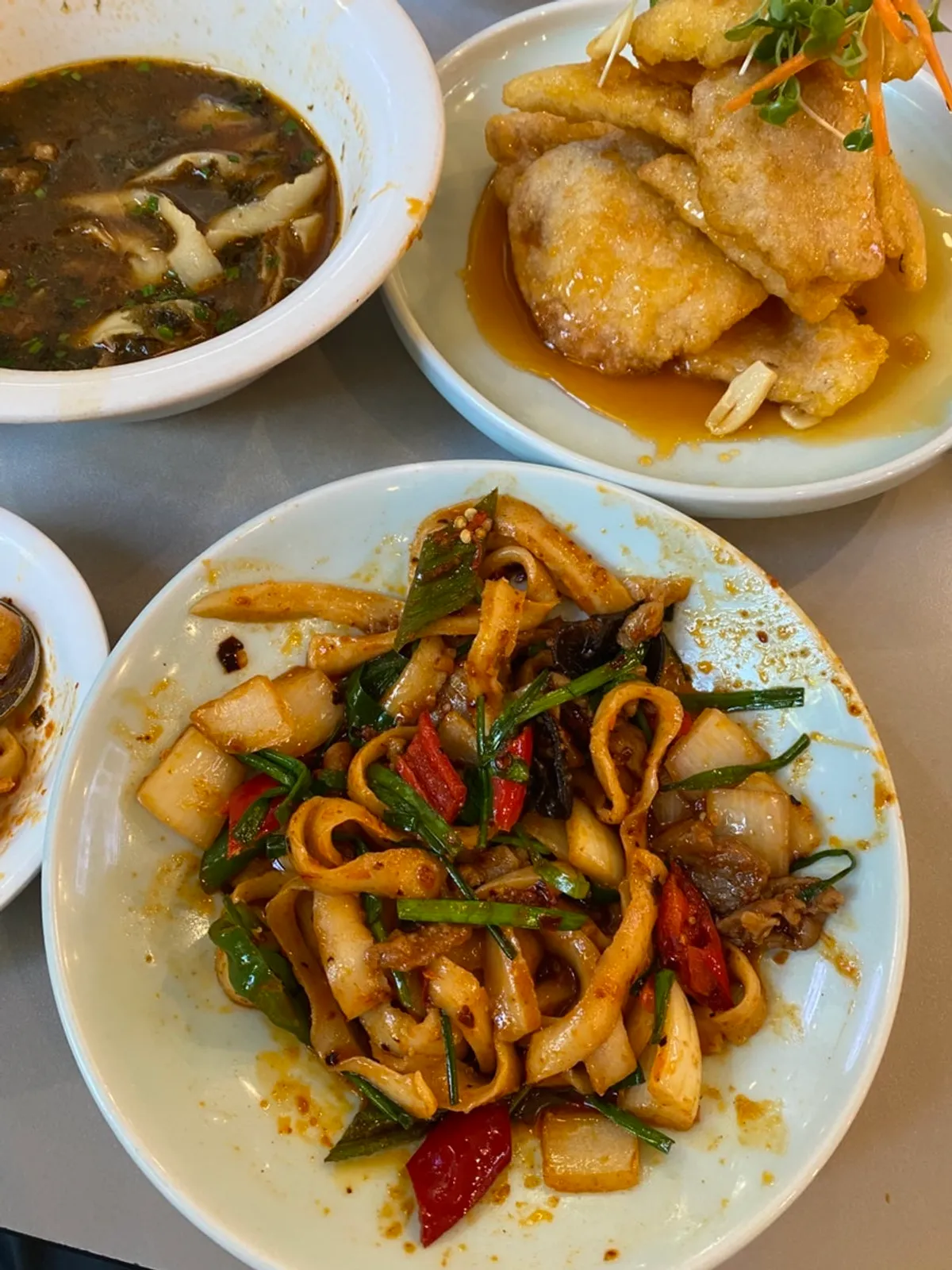 The full table shared between two diners