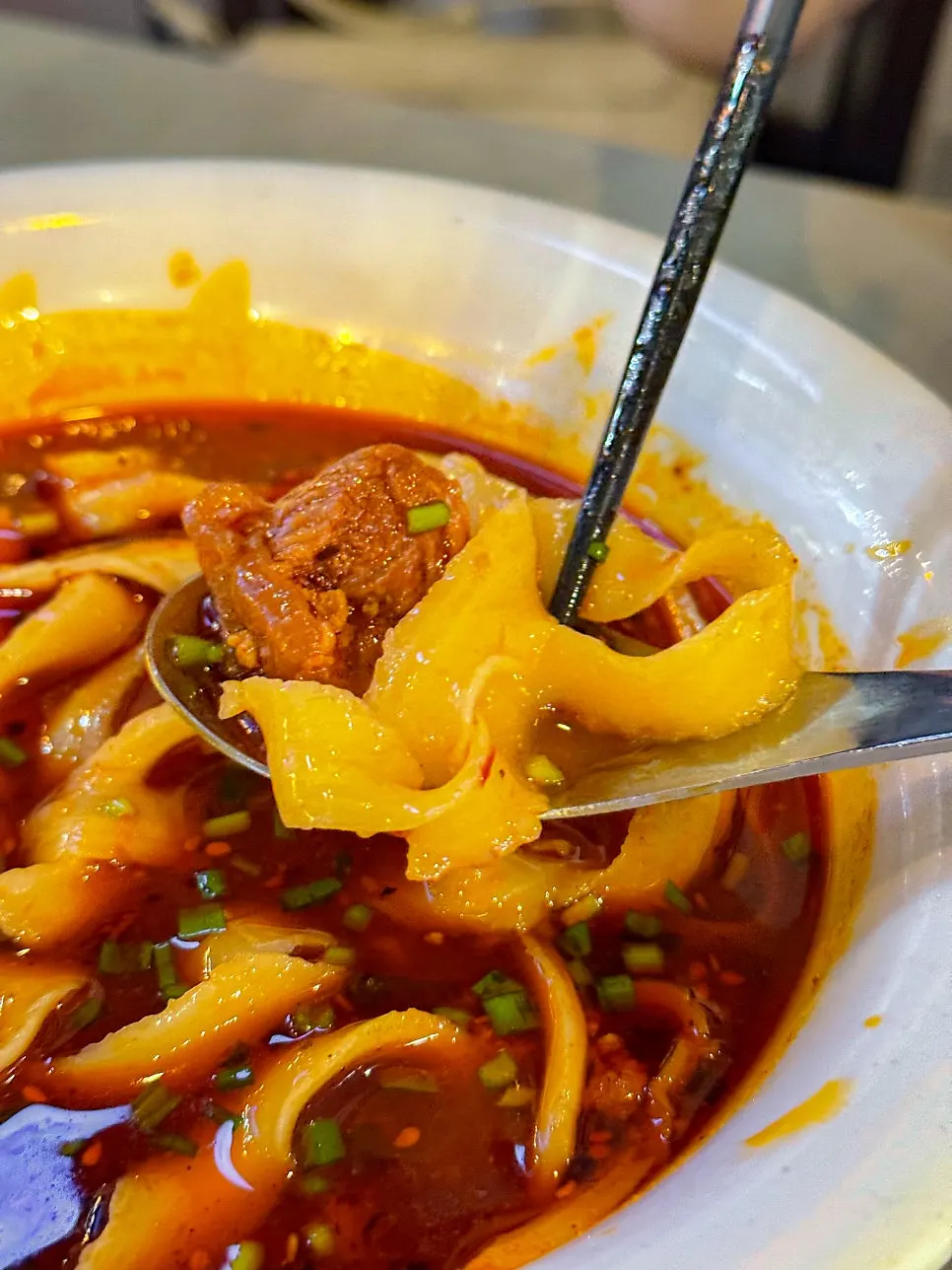Beef dosakmyeon piled high with beef