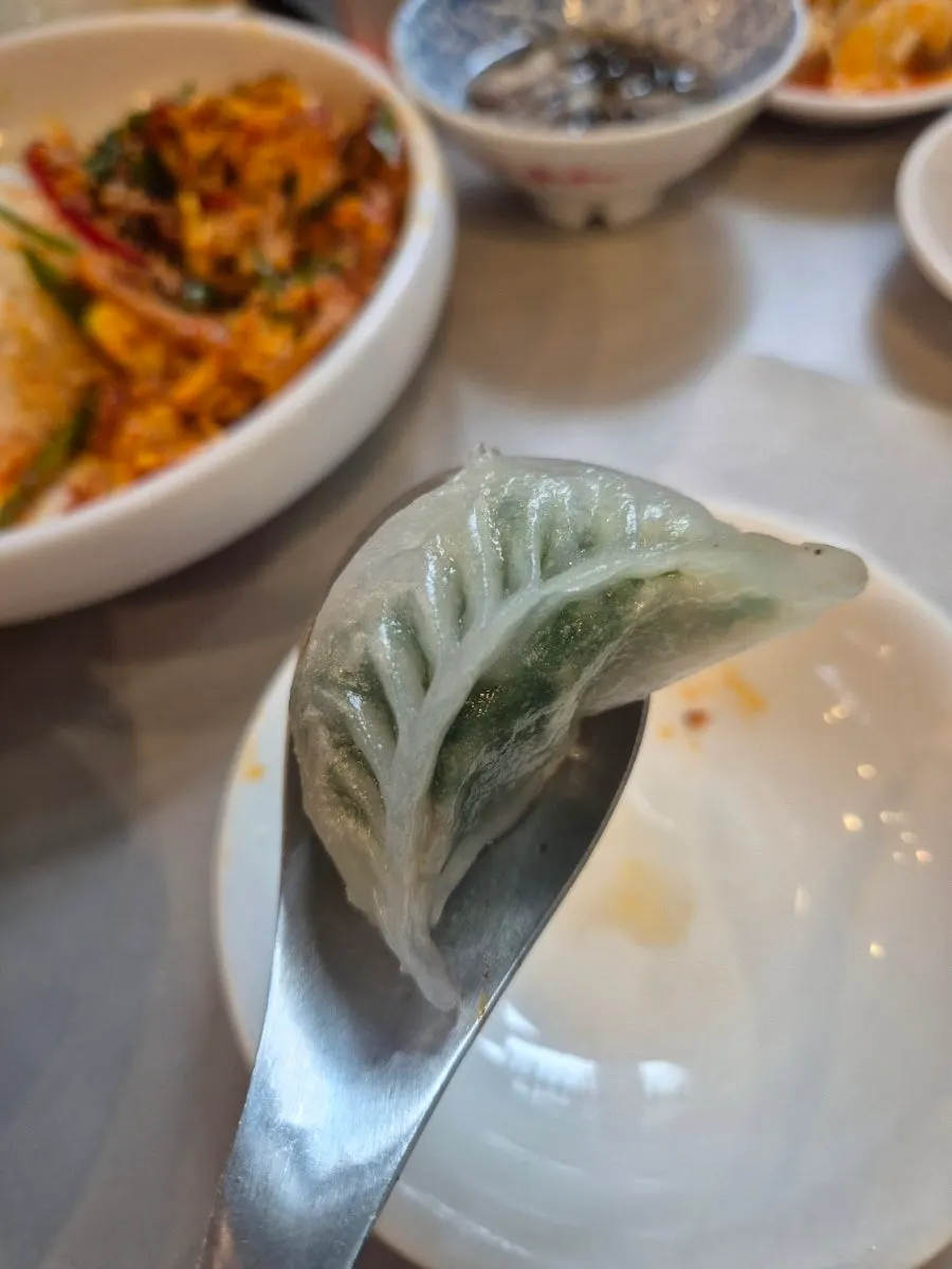 Steaming crystal moon dumpling dim sum