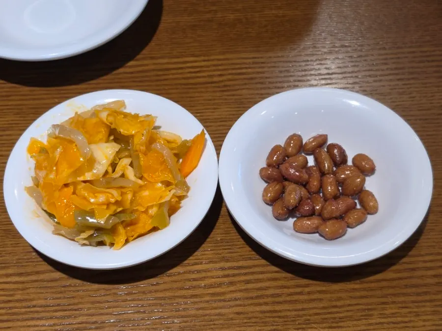 Two banchan served first