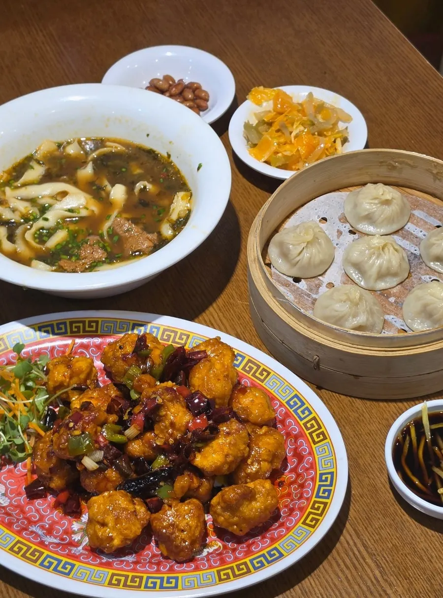 The table near the end of the meal
