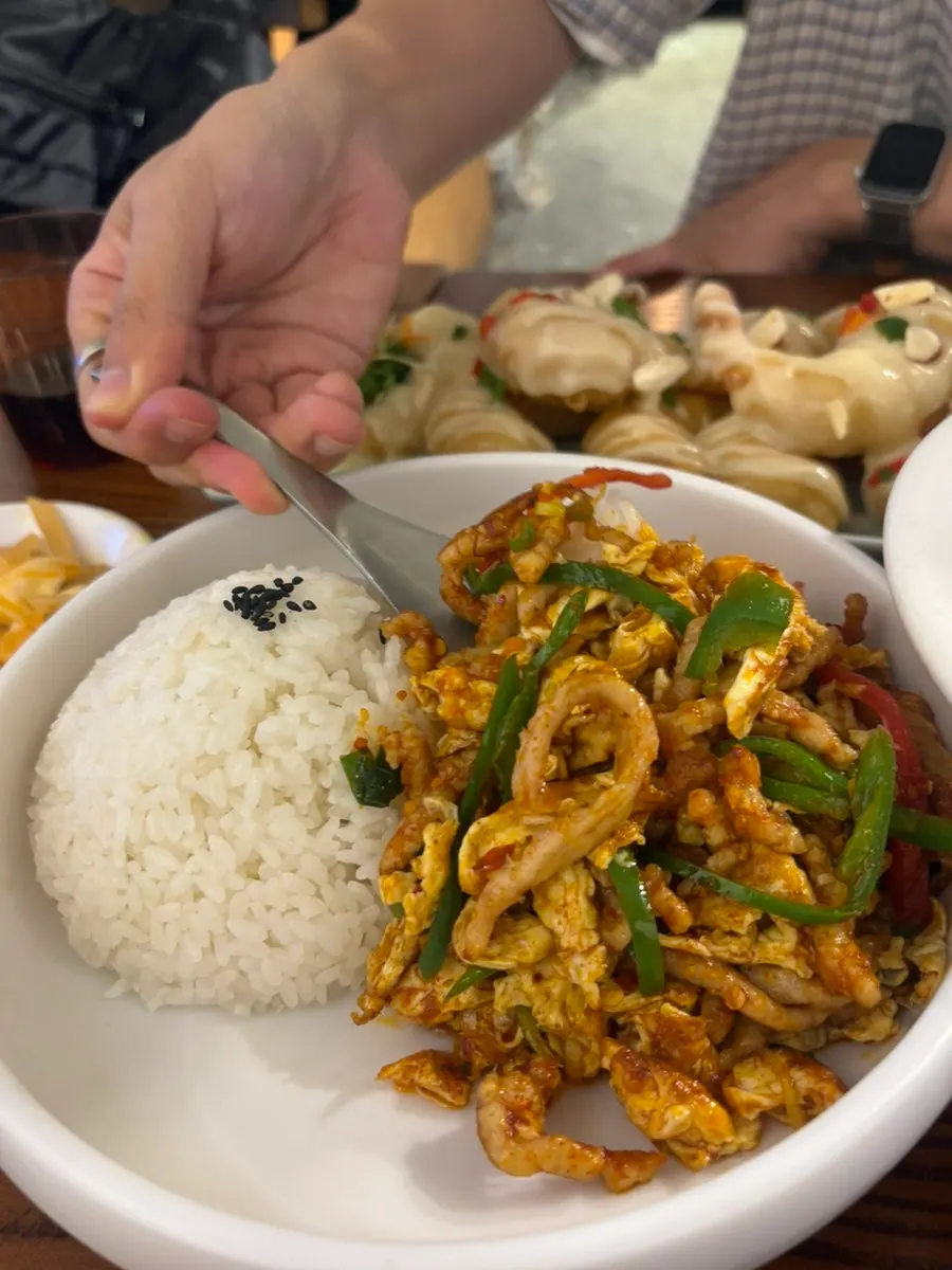A spoonful of tiger fried rice