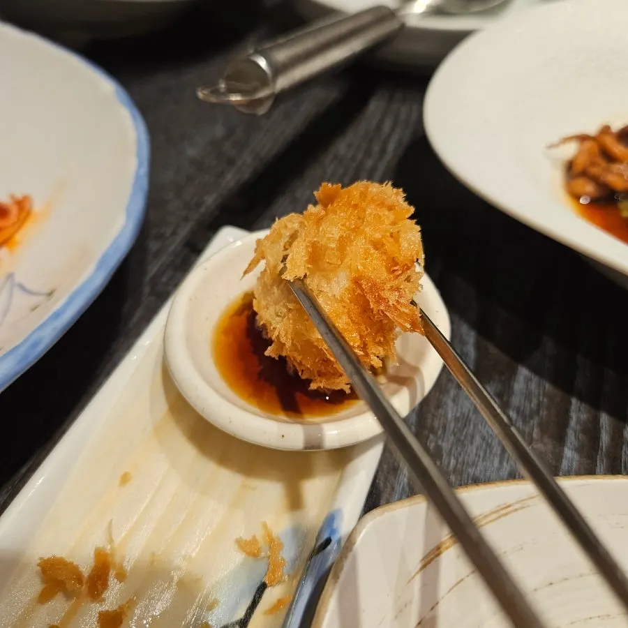 Crispy fried scallops
