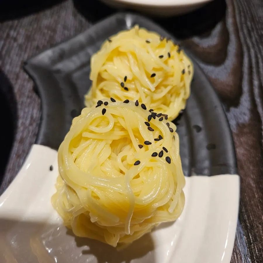 Mulhoe with somyeon noodles