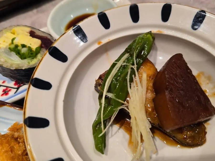 Fresh raw fish dish from the course