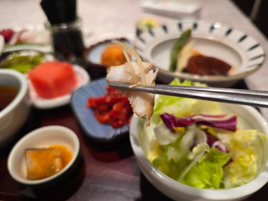 Seasonal course menu dish