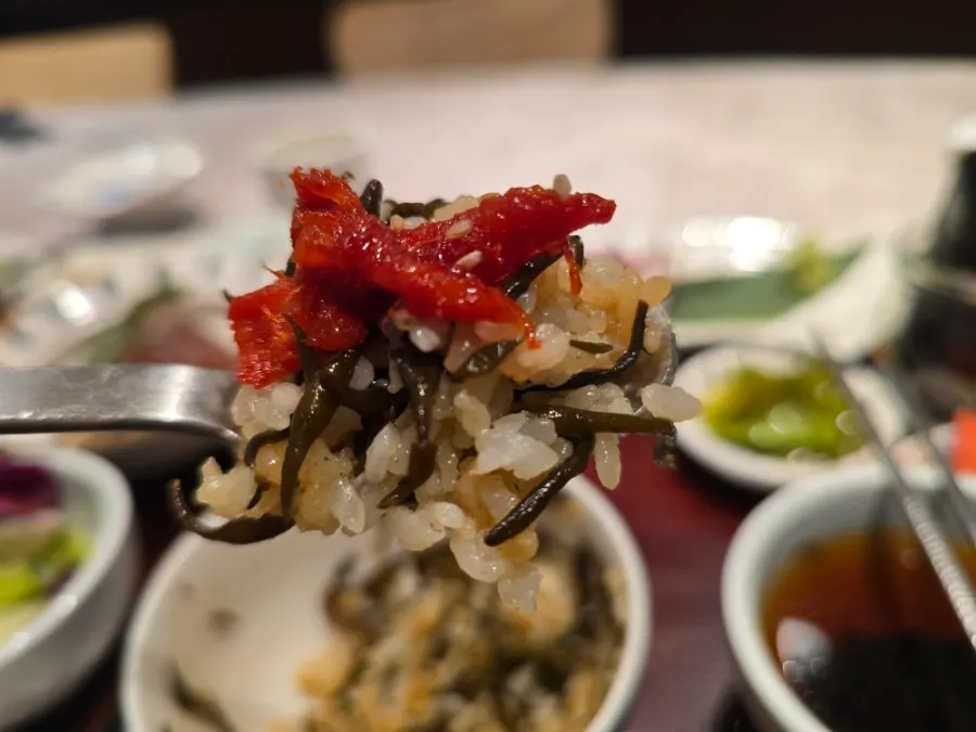 The final dish of the lunch course