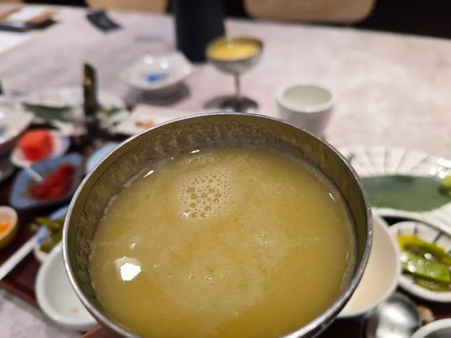 A glass of house-made detox juice