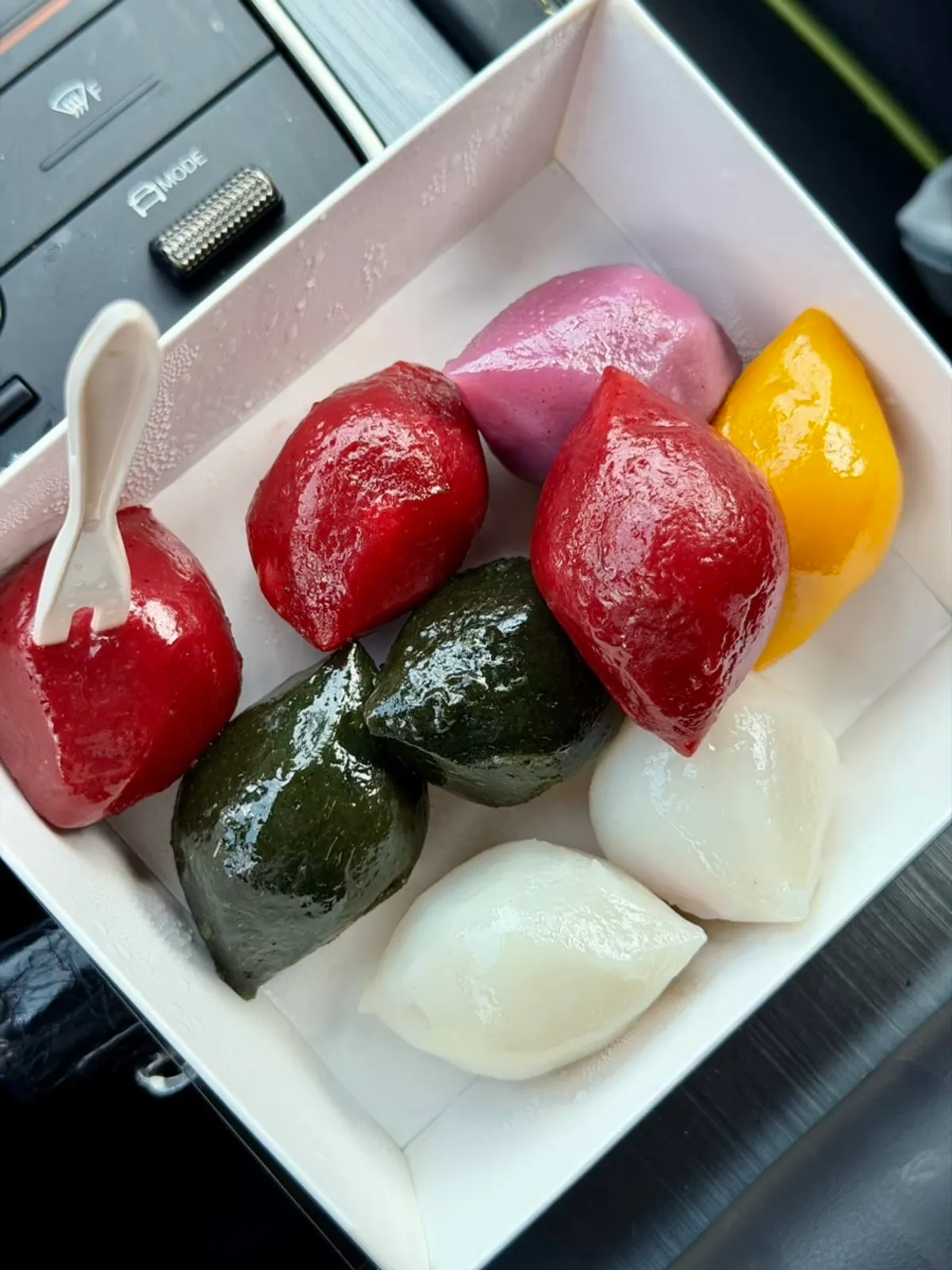 Rice cakes enjoyed with takeout coffee