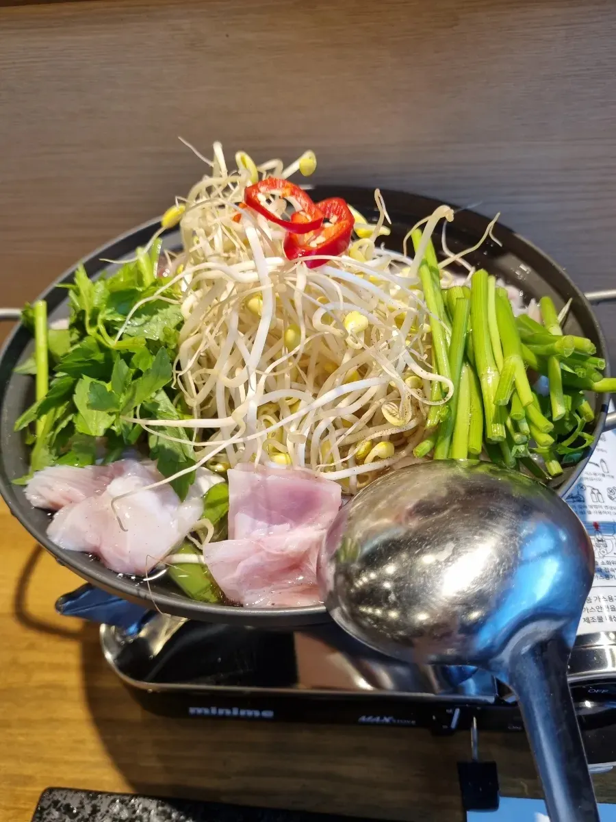 Warm abalone-innards soup