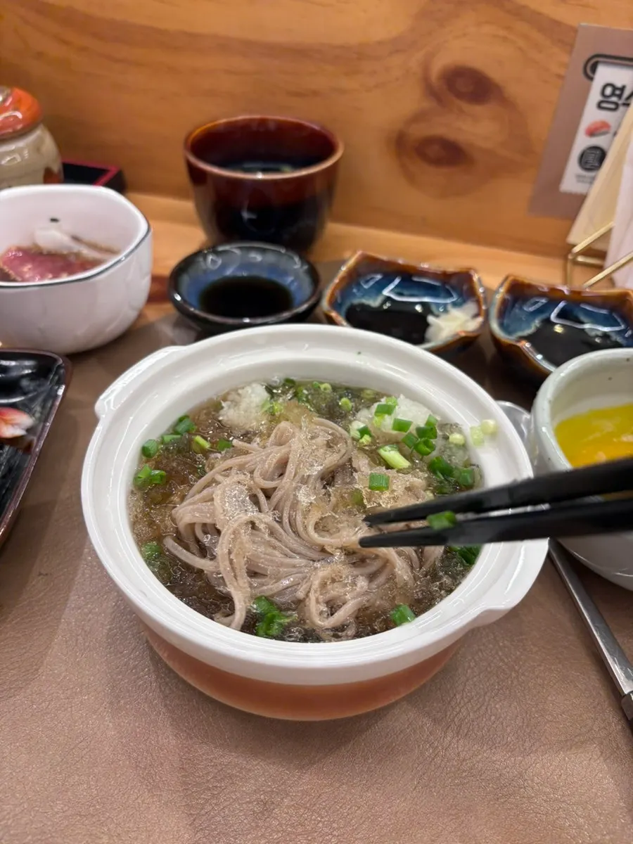 마무리로 나온 초밥 접시