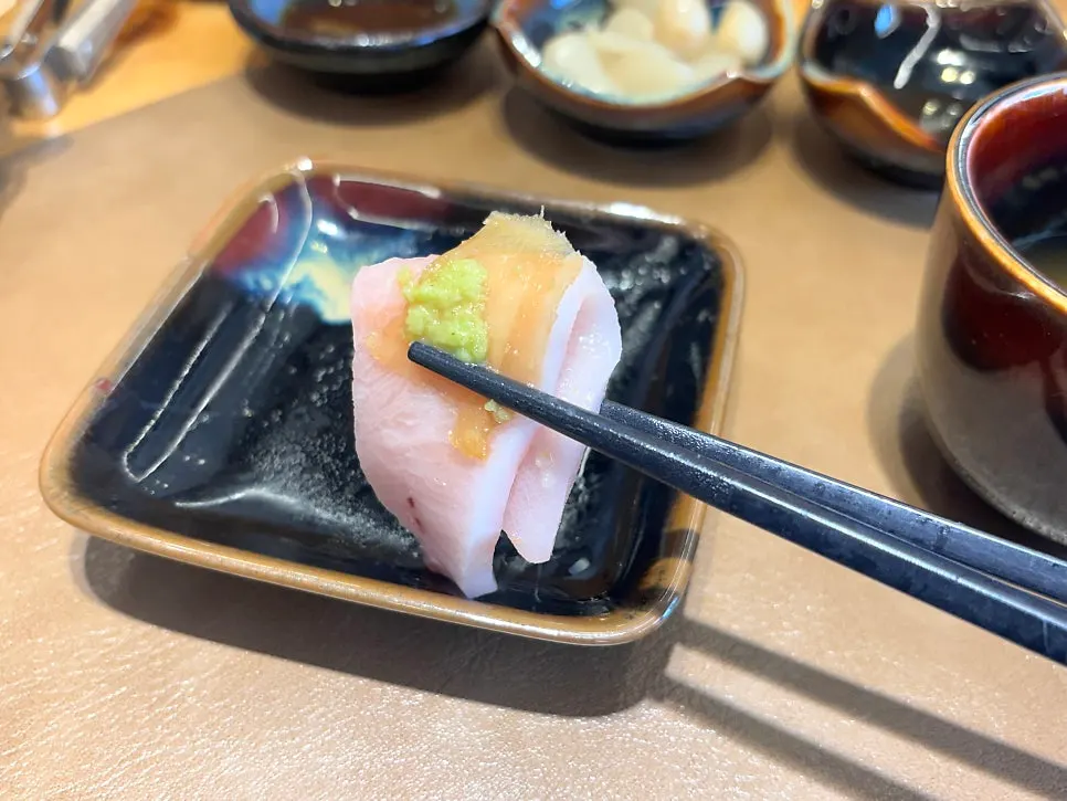 Omakase sushi served piece by piece