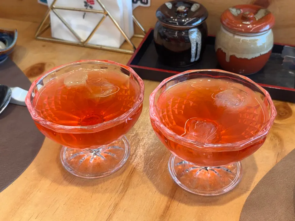 Omija tea served last in the lunch course
