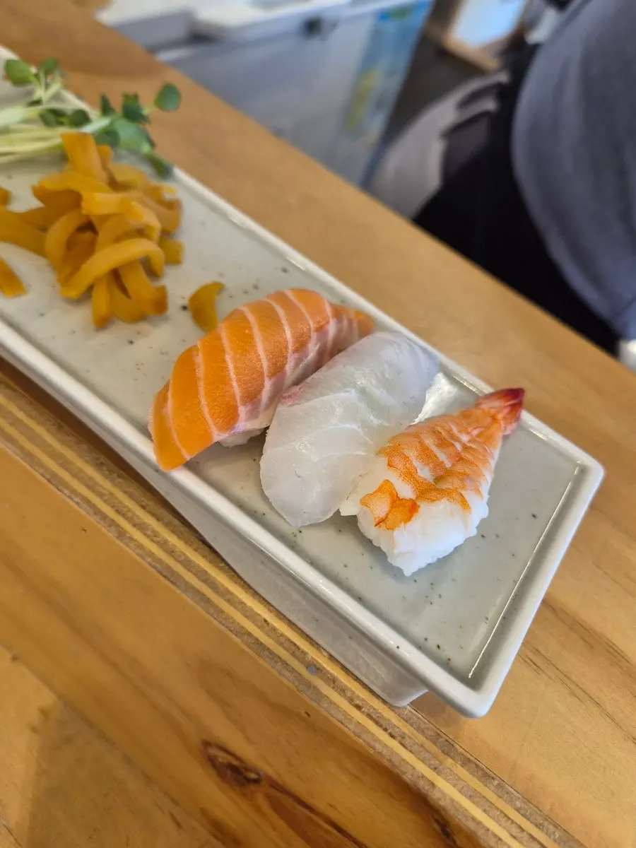 Grilled Chilean sea bass with yuzu sauce