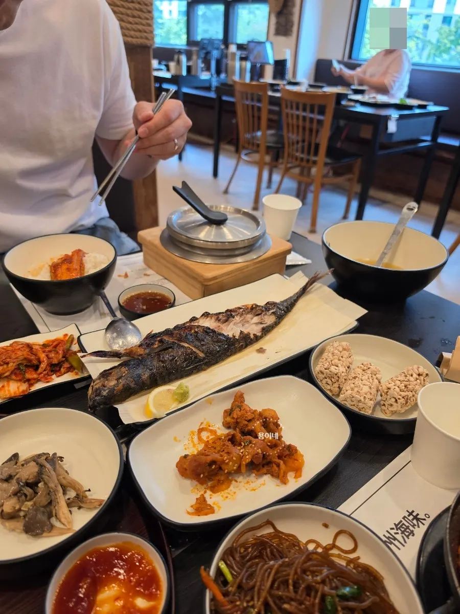 Jeju Badang grilled mackerel meal set
