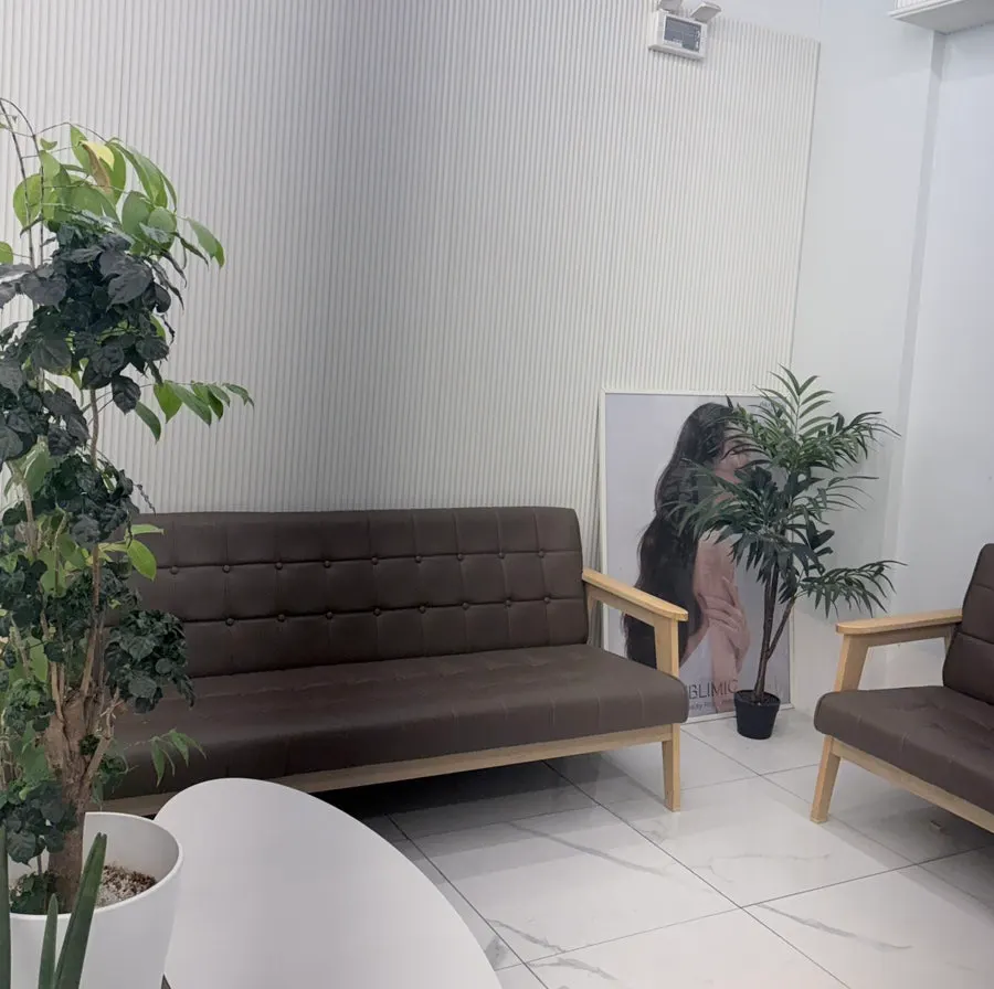 Bright, clean salon interior