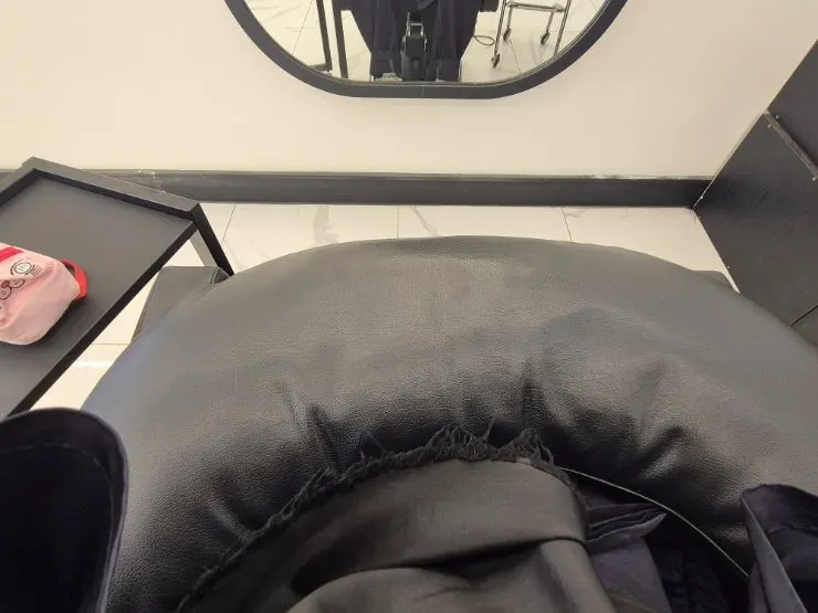 Coffee and cushion provided during the hair treatment