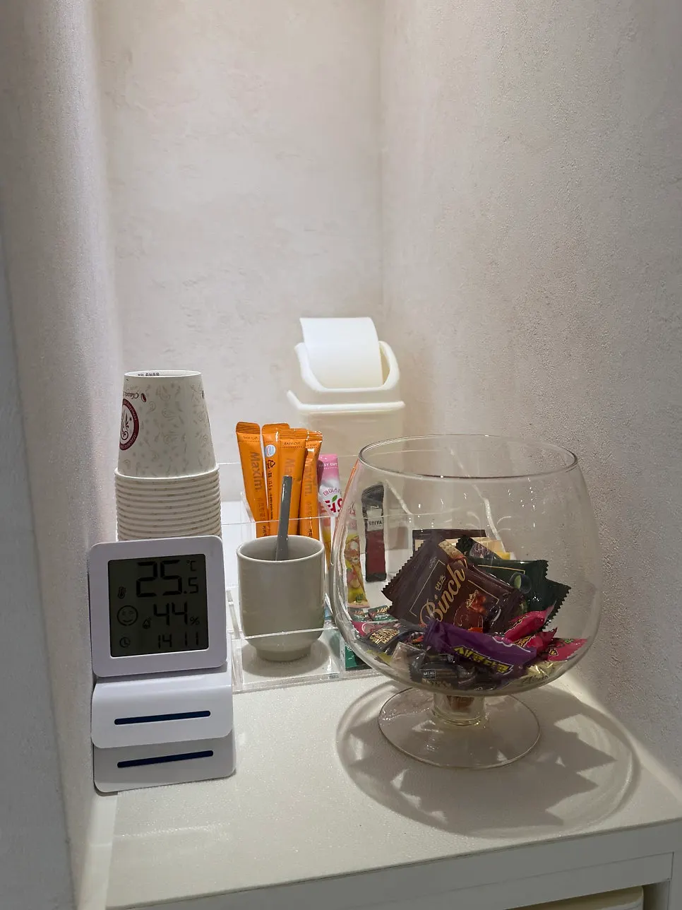 Snacks prepared in the consultation room