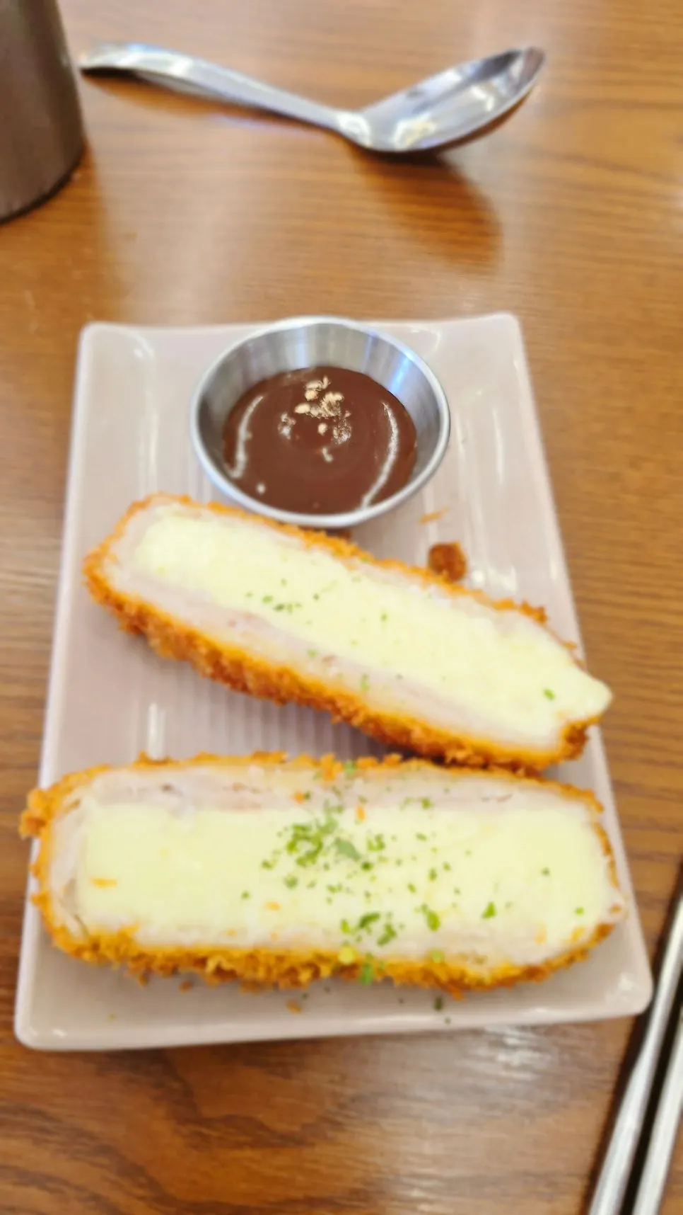 Mozzarella cheese katsu 2pc at Myeonsikdang