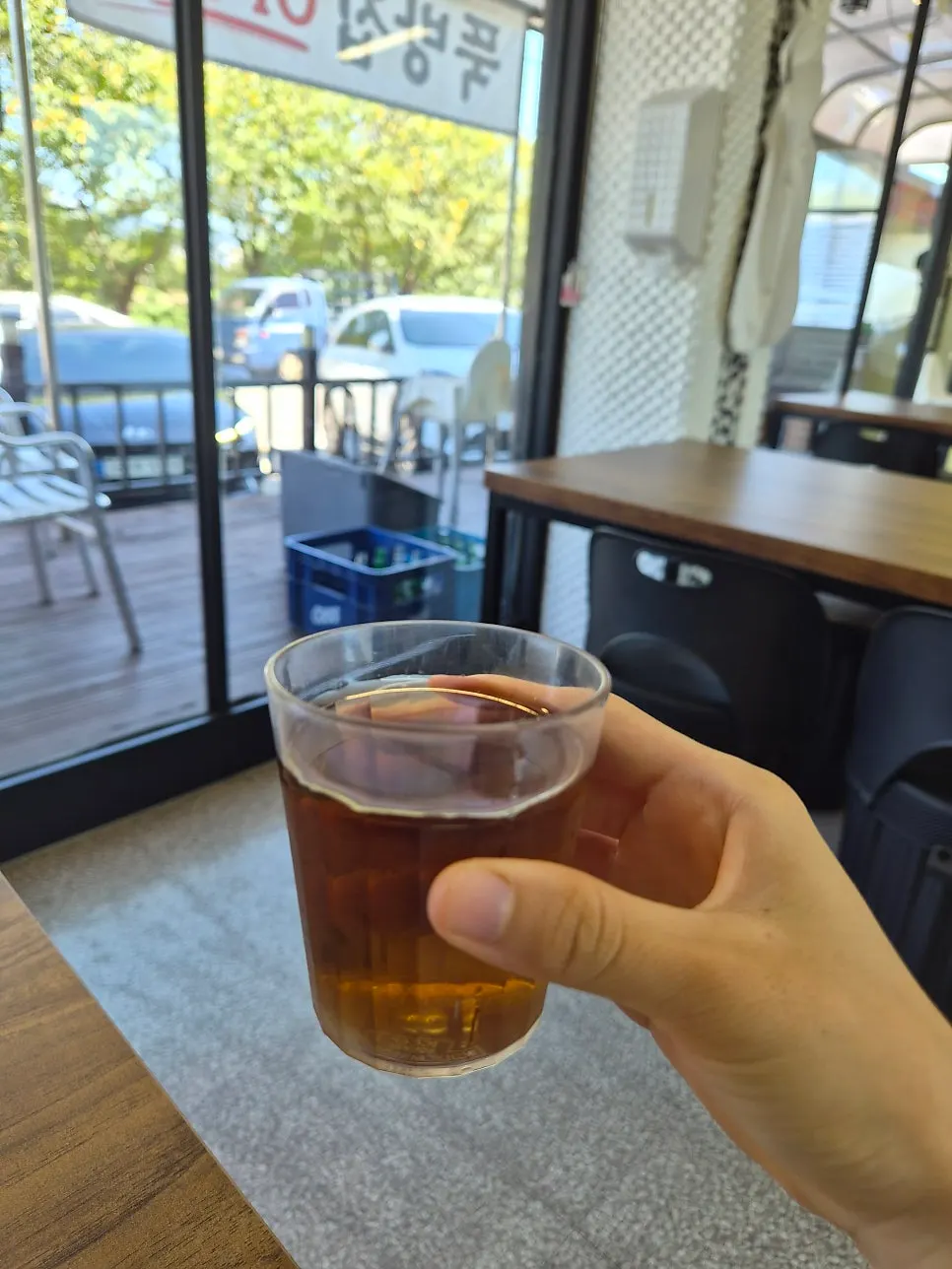 Barley tea and the meal table setting