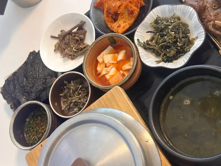 LA galbi served on a plate