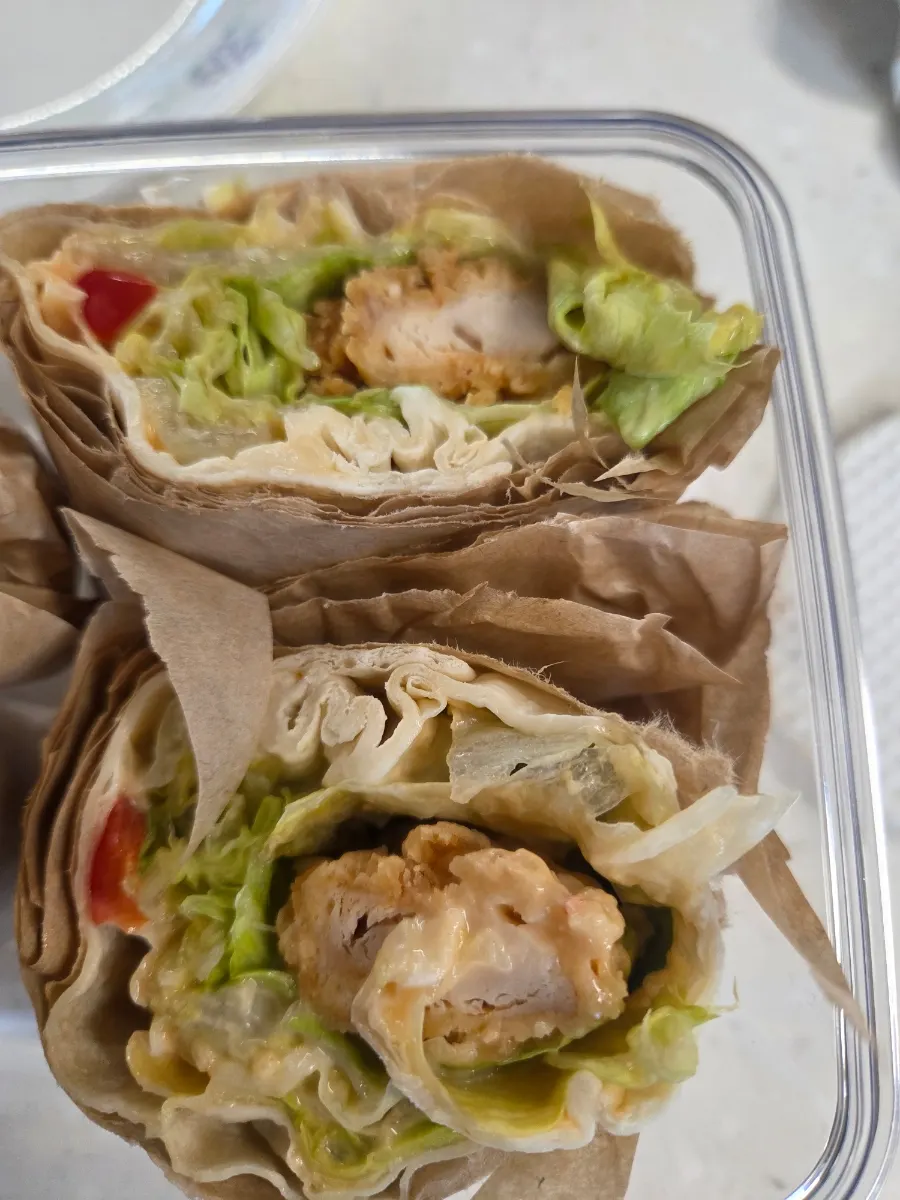 햄치즈또띠아랩 단면