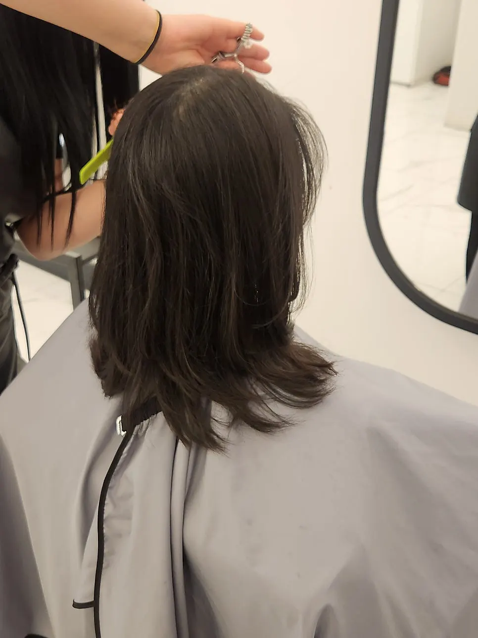 Shampoo and final balancing-treatment process