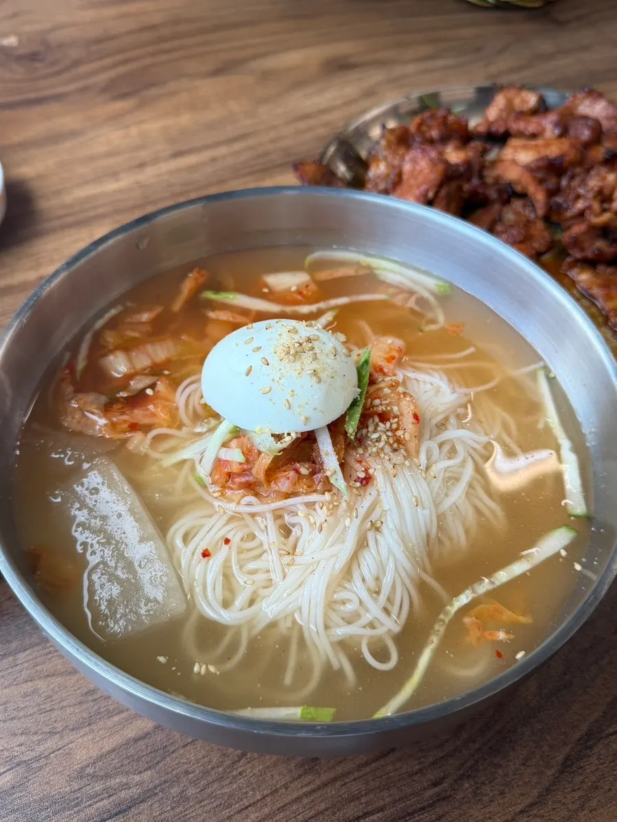 A spread with cheonggukjang and a bowl of rice