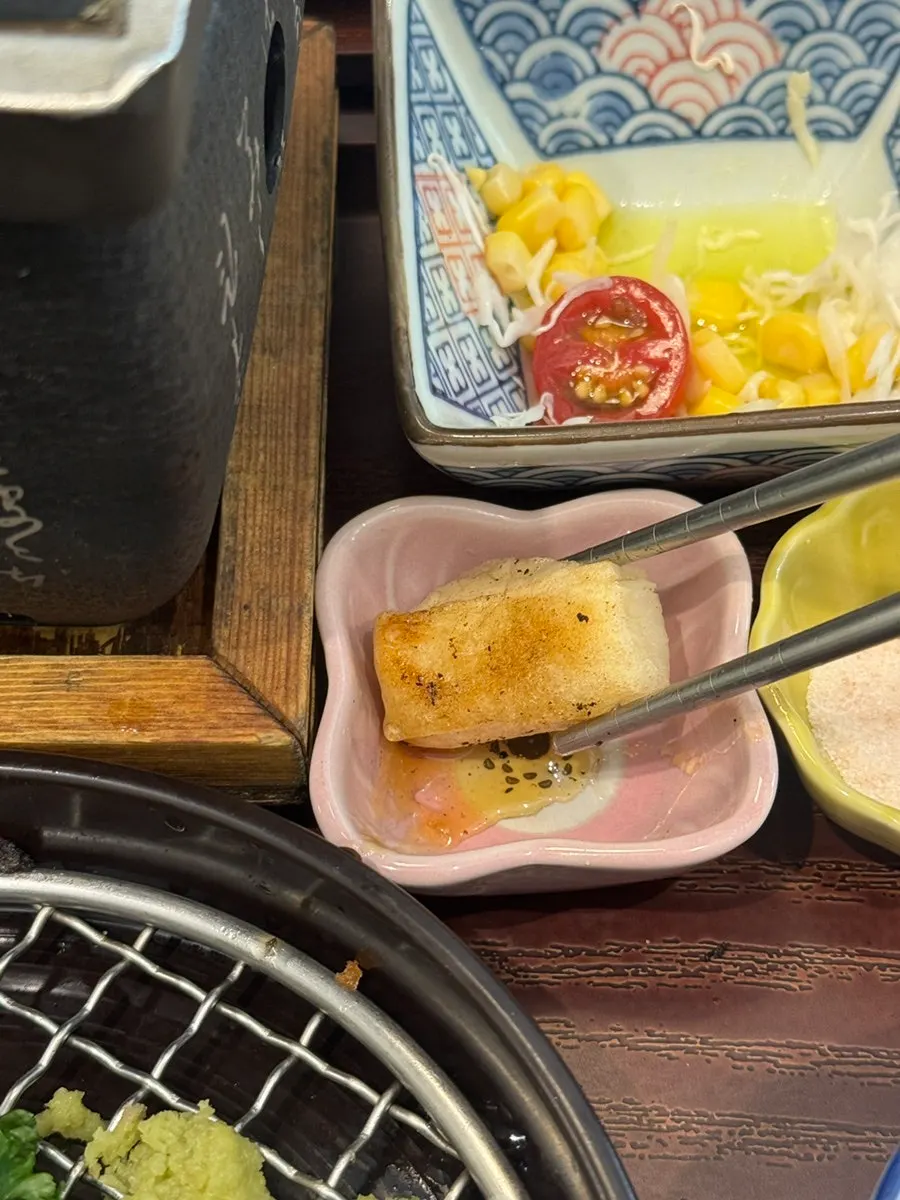 Kirimochi yang dipanggang sebagai penutup