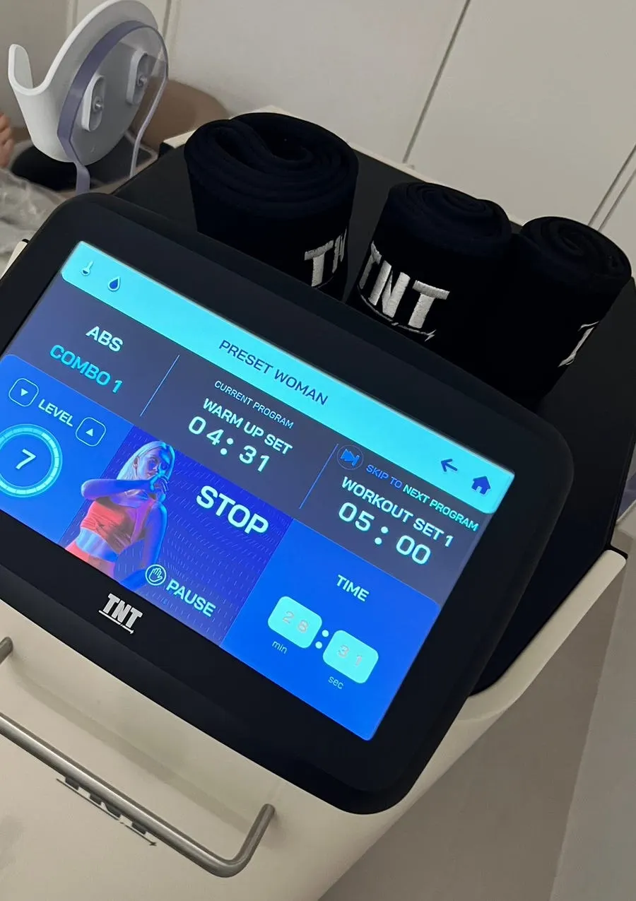 TNT treatment focused on the abdomen