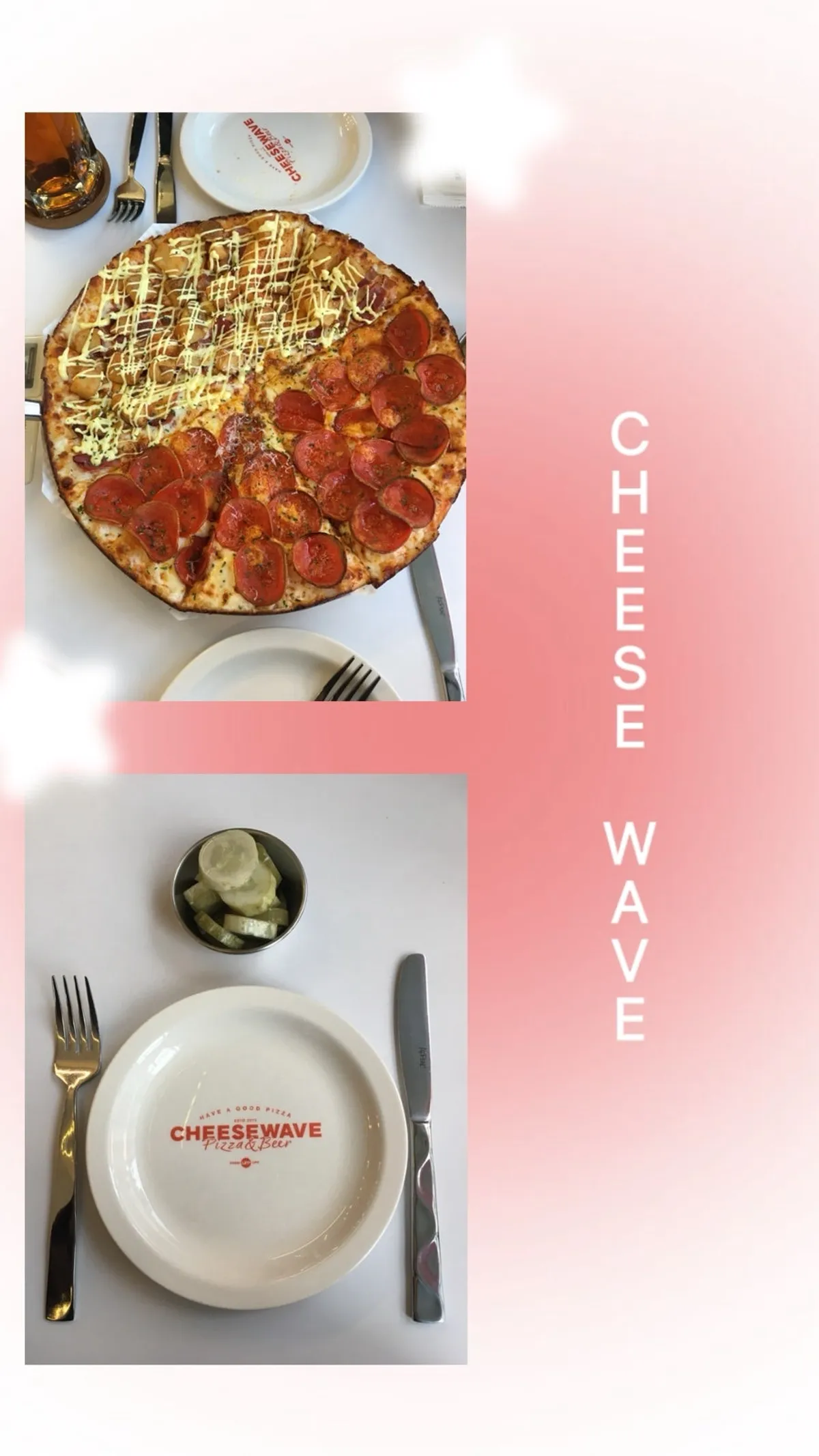 Red signboard exterior of Cheese Wave Cheongju Terminal Branch