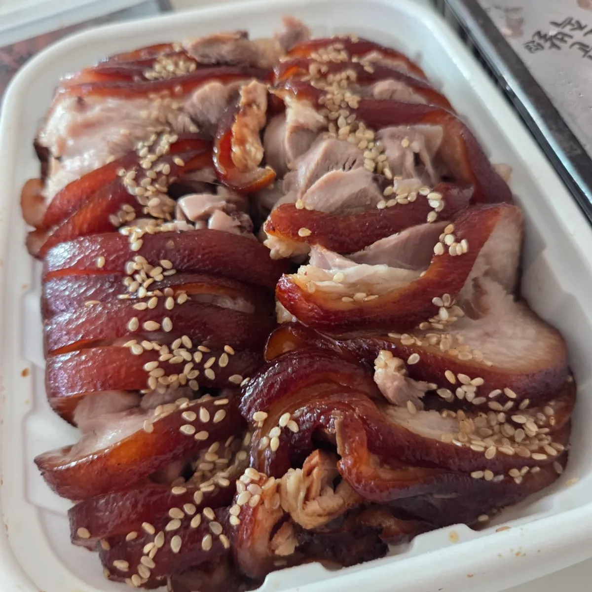 Large Cheongmi King Jokbal takeout spread set up at home