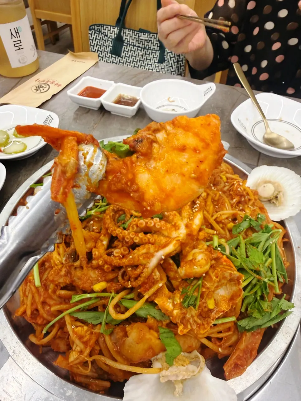A thick piece of monkfish meat