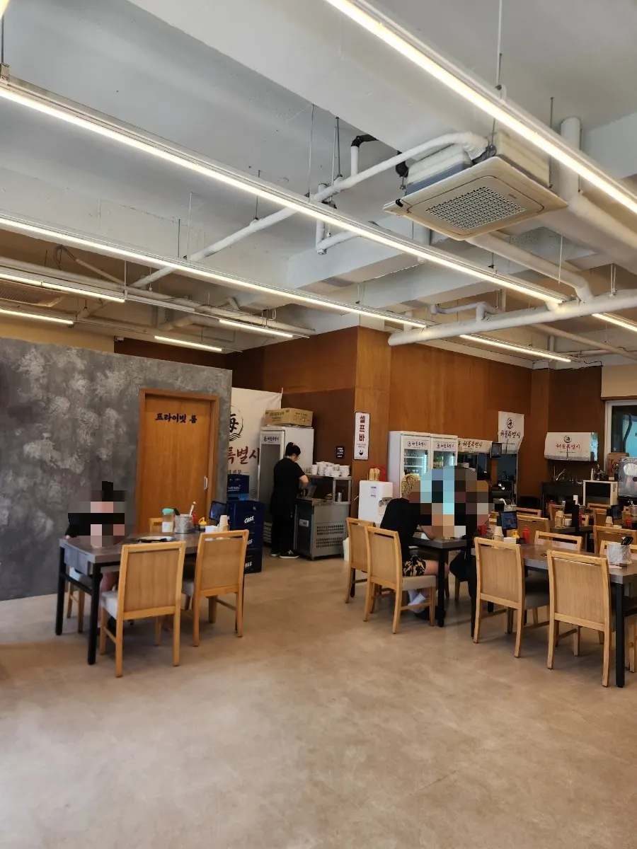 Restaurant interior with generously spaced tables