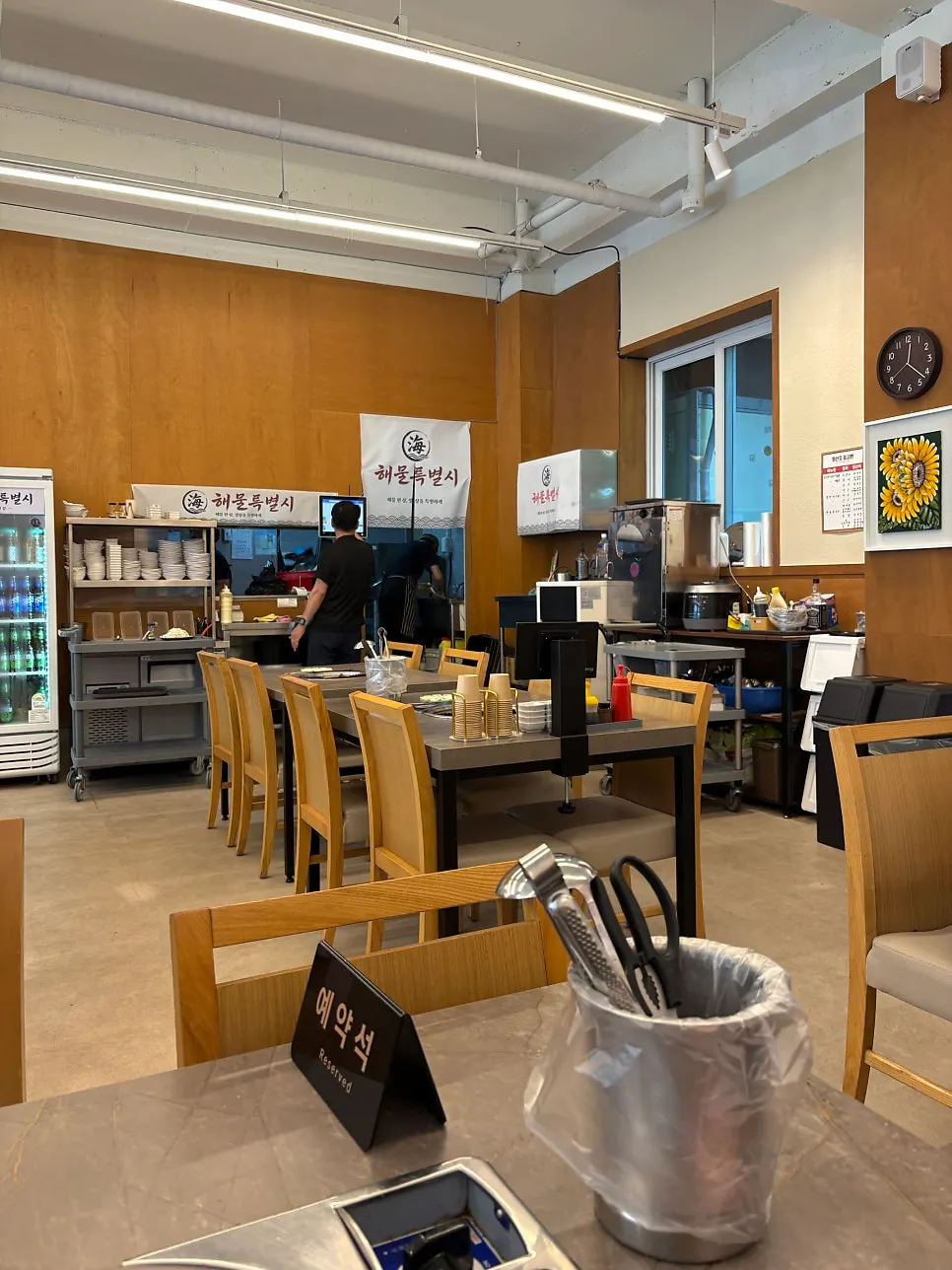 Restaurant interior with generously spaced tables