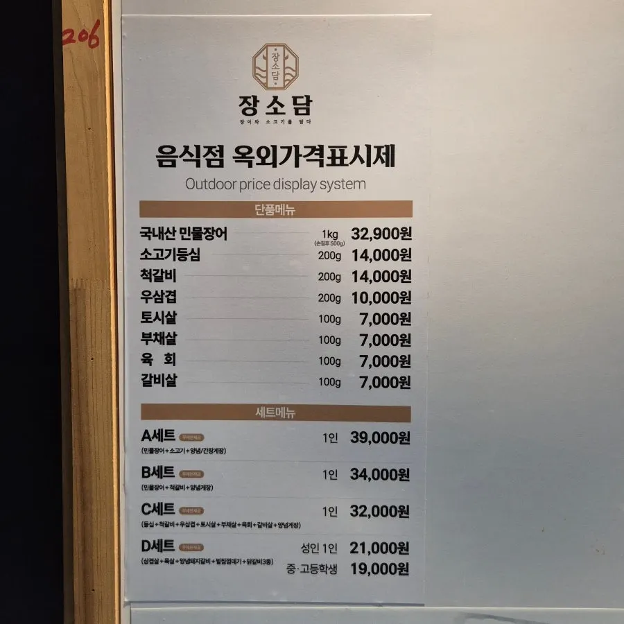 Jangsodam B Set order components
