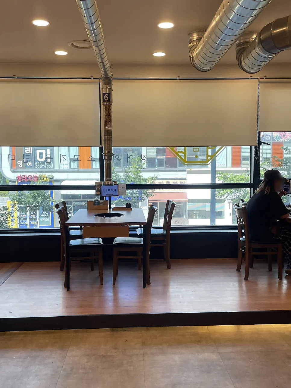 Spacious, clean restaurant interior