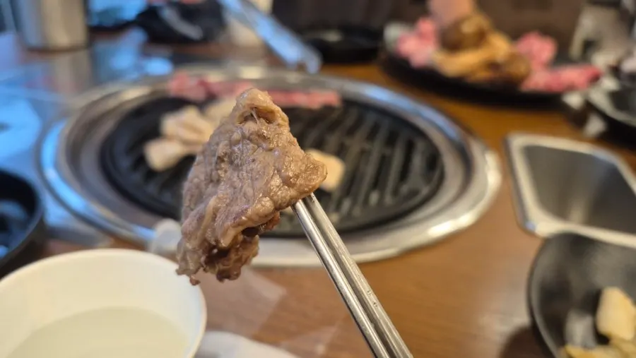 Meal with eel and beef