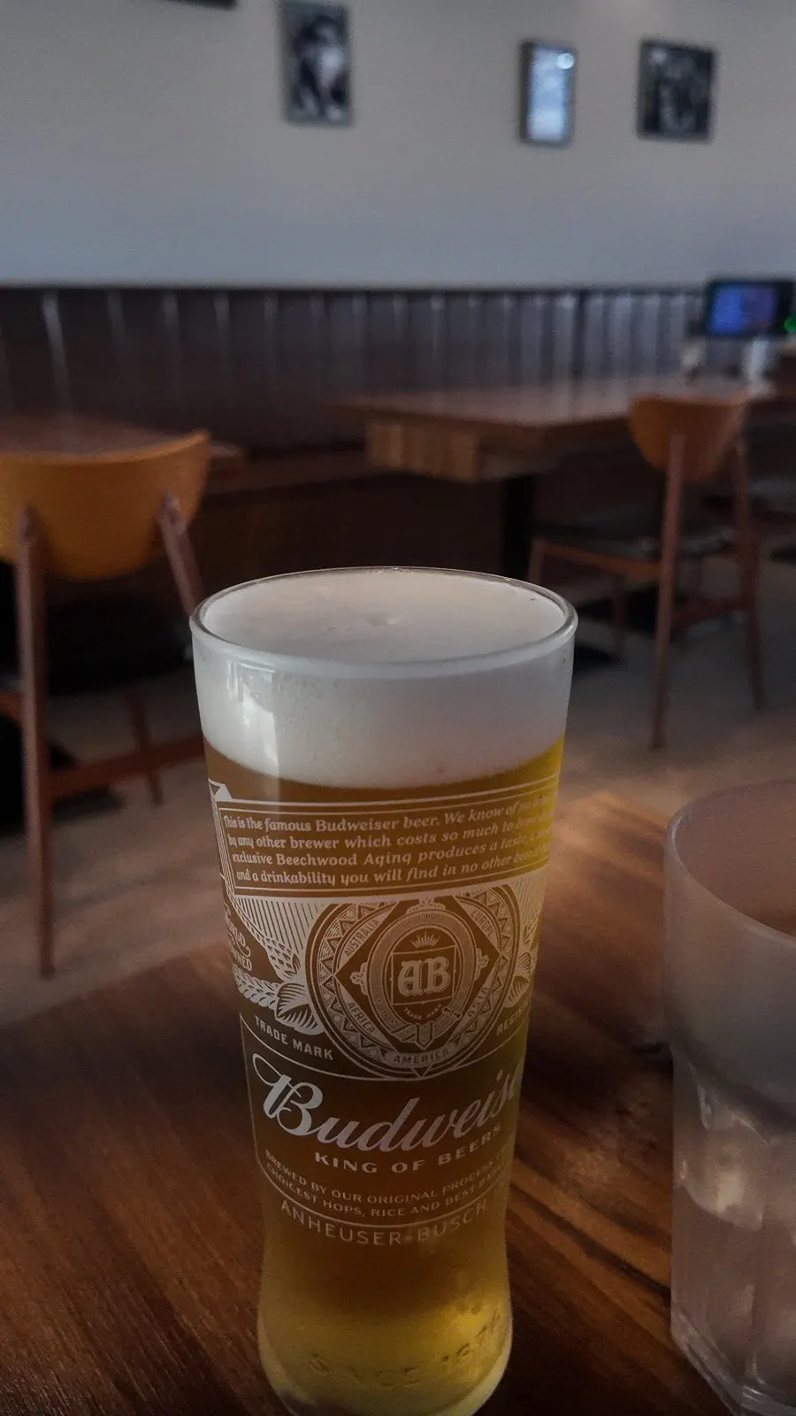 Draft beer and Zero Coke ordered with the fajitas