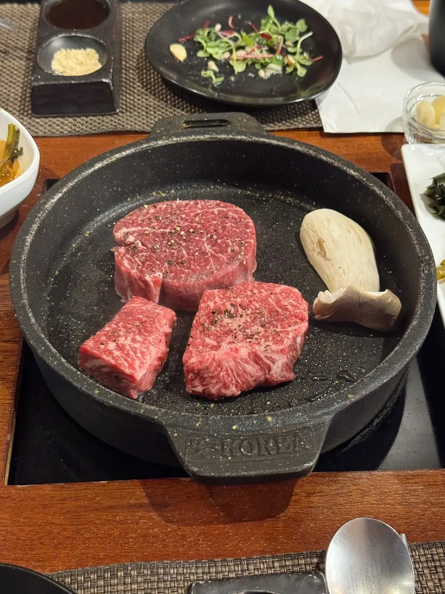 Korean beef grilled by a professional