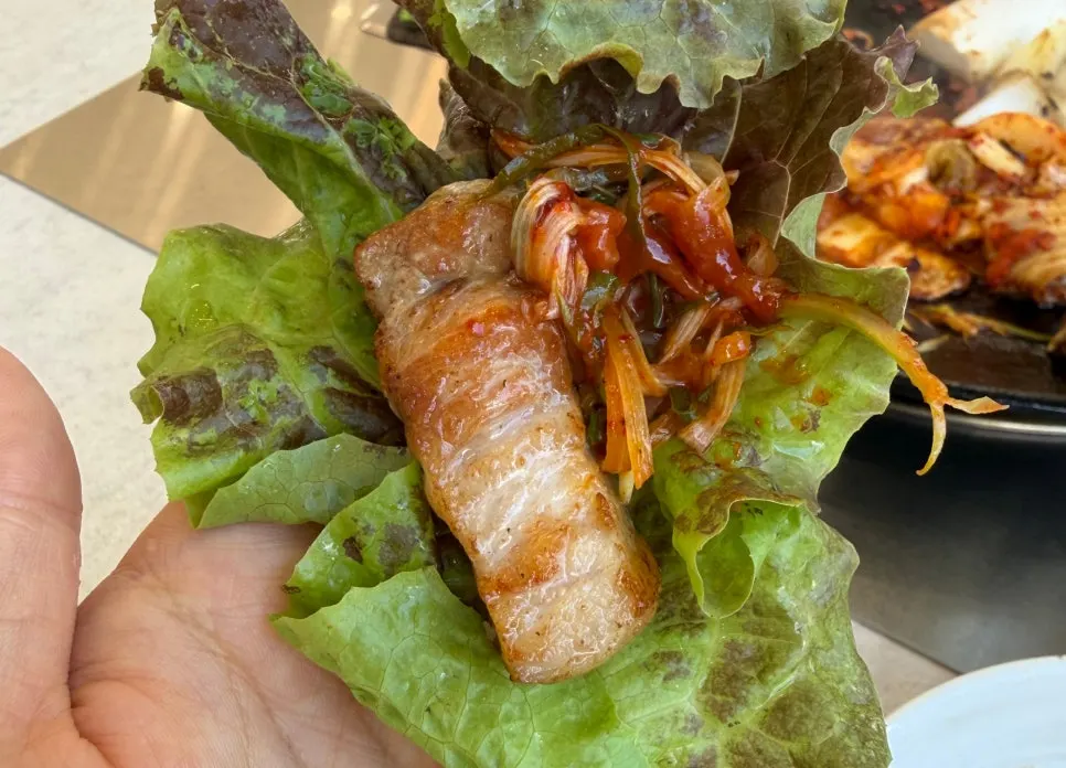 Juicy whole pork belly