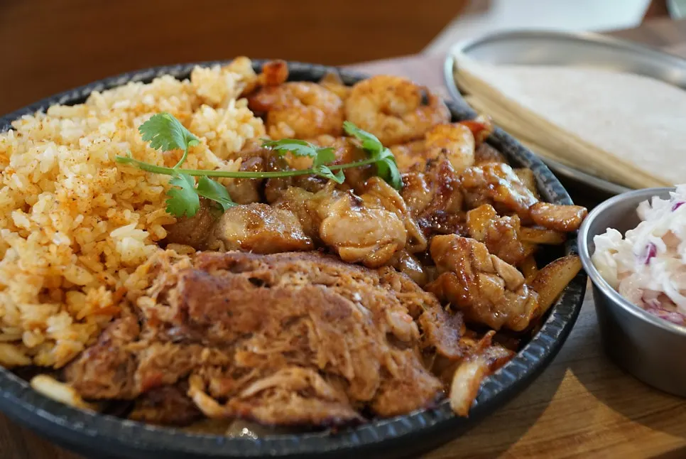 Fajita platter Mexican spread at Taco Dot Cheongna Branch